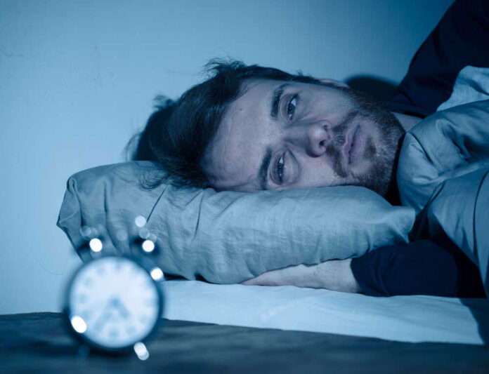 Sleepless,And,Desperate,Young,Caucasian,Man,Awake,At,Night,Not