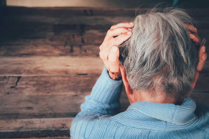 Adult,Woman,Has,A,Headache.,She,Sitting,Head,In,Hands